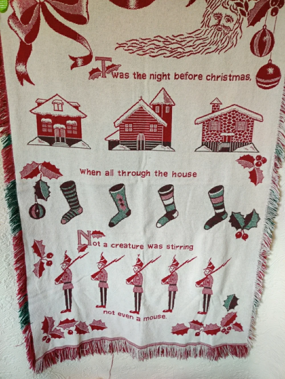 Night Before Christmas Throw Blanket Tapestry 62